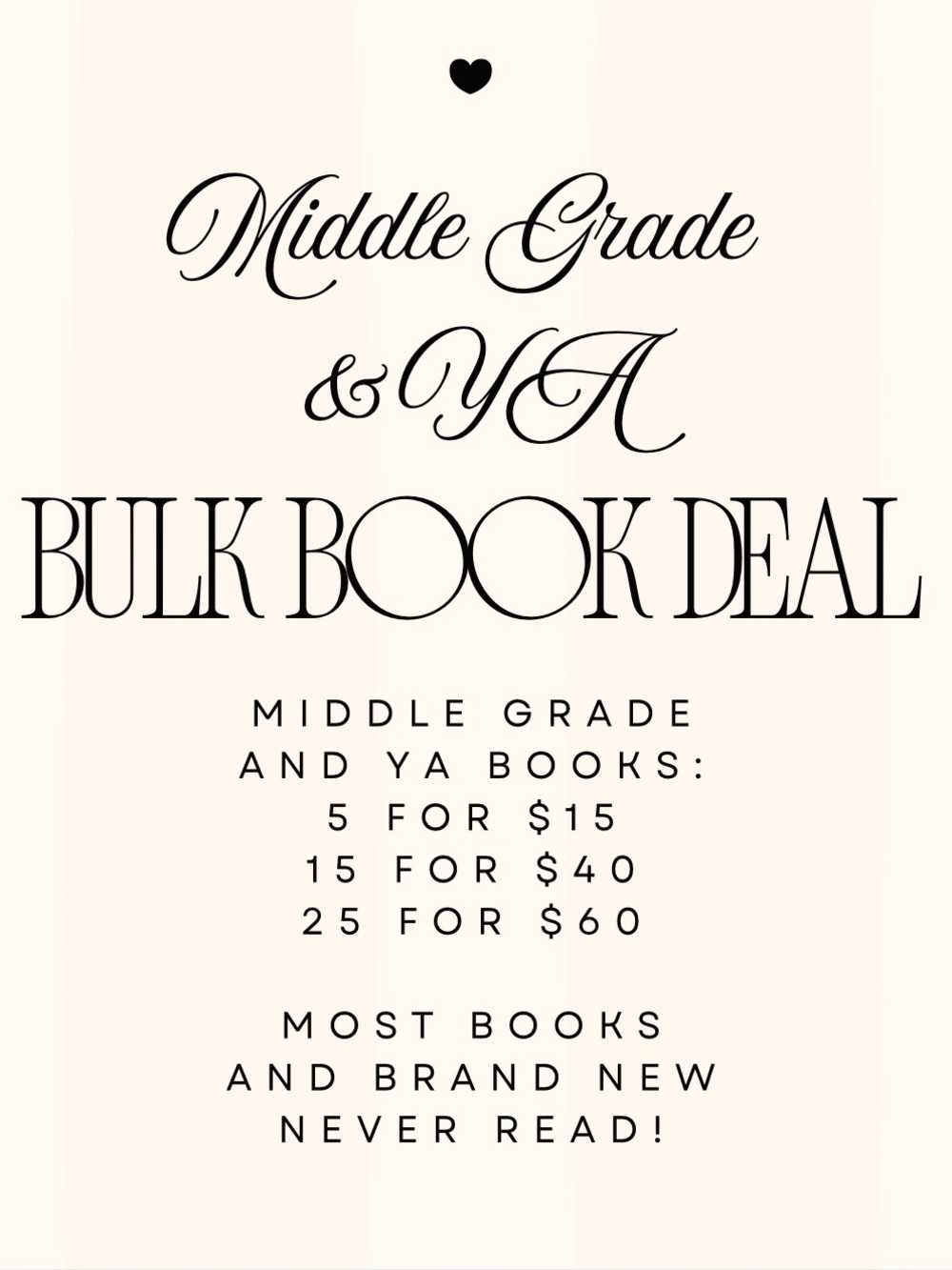 5 surprise Middle Grade or YA books
